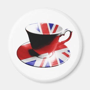 Imã Um copo agradável do chá inglês