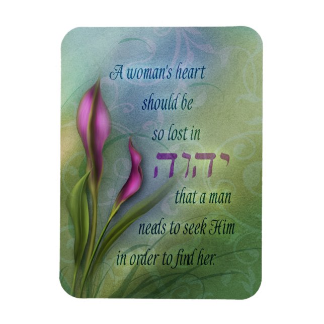 Ímã Um Coração de Mulheres - Calla Lily (Vertical)