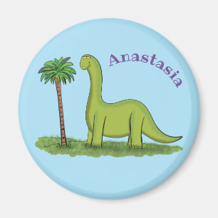 Imã Um desenho animado de brontossaurus dinossauros