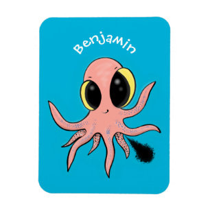 Ímã Um desenho animado de polvos de bebês, bonitos e 
