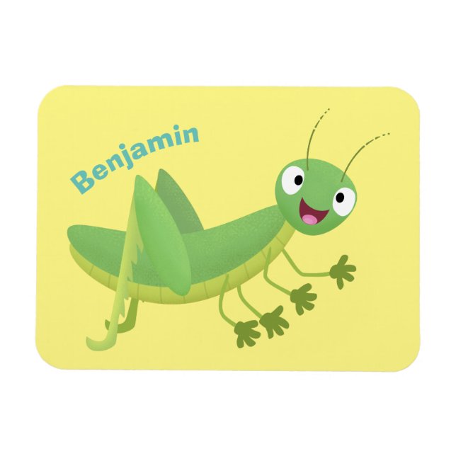 Ímã Um desenho animado verde-giro (Horizontal)
