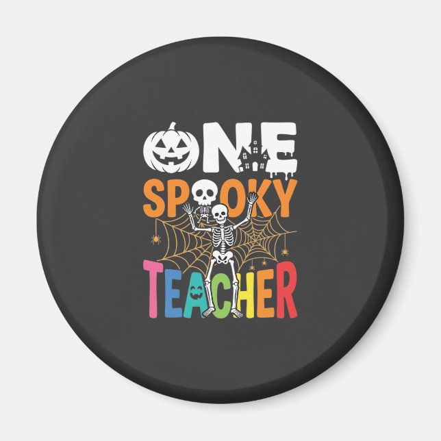 Imã Um Design de Halloween de um Professor Assustador_ (Frente)