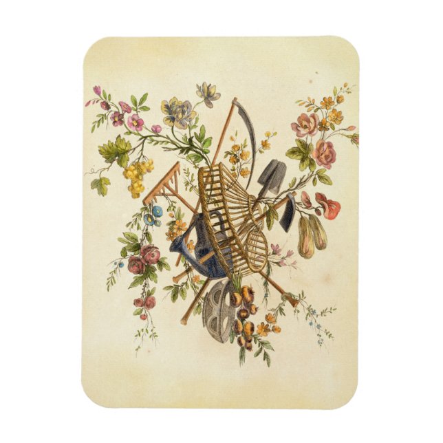 Ímã Um design de têxtil de jardim, de "Oeuvre contenun (Vertical)