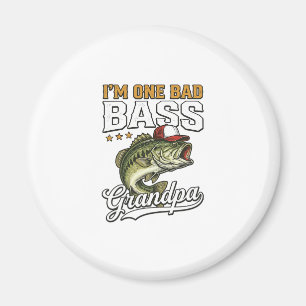 Imã Um design vector vintage de pesca de um avô de bag