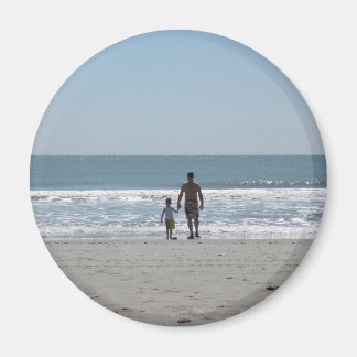 Imã Um dia na praia com pai