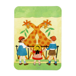 Ímã Um dia no jardim zoológico