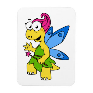 Ímã Um Dinossauro Fairysaur De Cartoon.