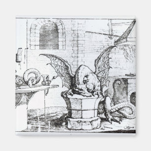 Imã Um dragão em uma oficina