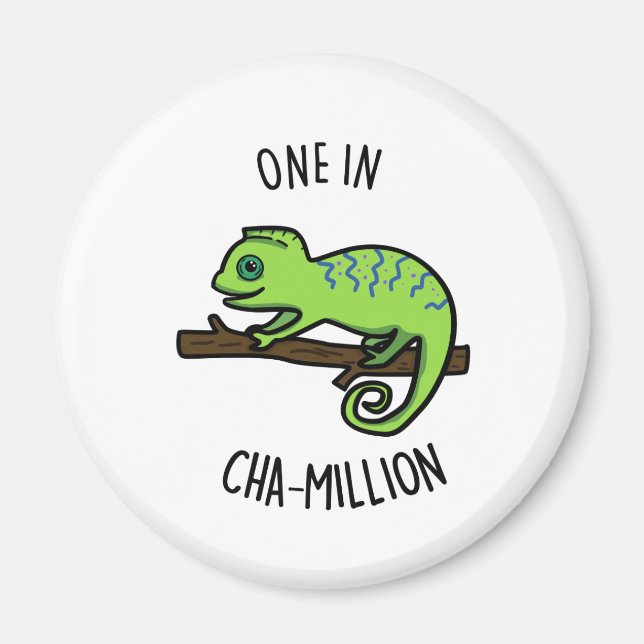 Imã Um Em Cha-Milhão De Chameleon Engraçado (Frente)
