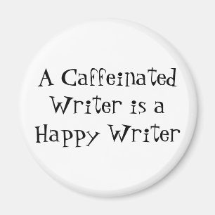 Imã Um escritor de Caffeinated é um escritor feliz