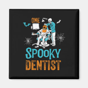 Imã Um Esqueleto de Dia das Bruxas Assustador de Denti