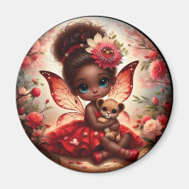 Imã Um Fada e seu Filhote de Leão Ímã Vermelho