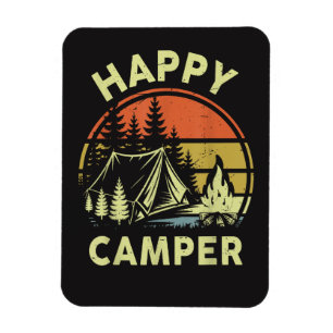 Ímã Um Feliz Aventureiro Menino Bebê Divertido Acampam