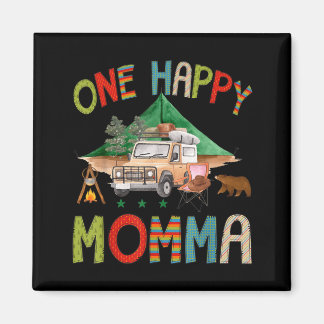 Imã Um Feliz Camping Momma 1º Aniversário Menino Campi