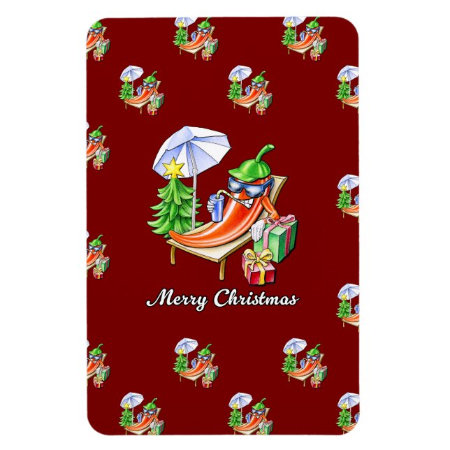 Ímã Um Feliz Natal em Sunshade e Tree (Vertical)