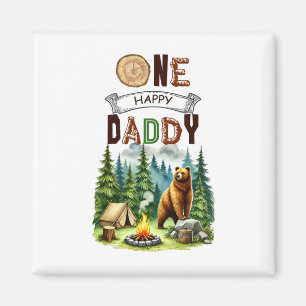 Imã Um Feliz Ursinho de Acampamento do Papai no Primei