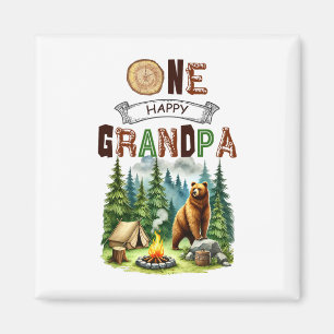 Imã Um Feliz Vovô Acampador Primeiro Aniversário Campi