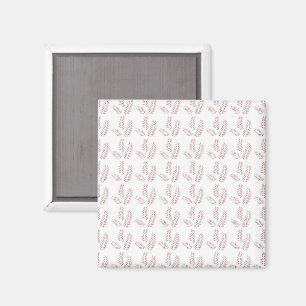 Imã um fundo branco com folhas rosa sobre ele