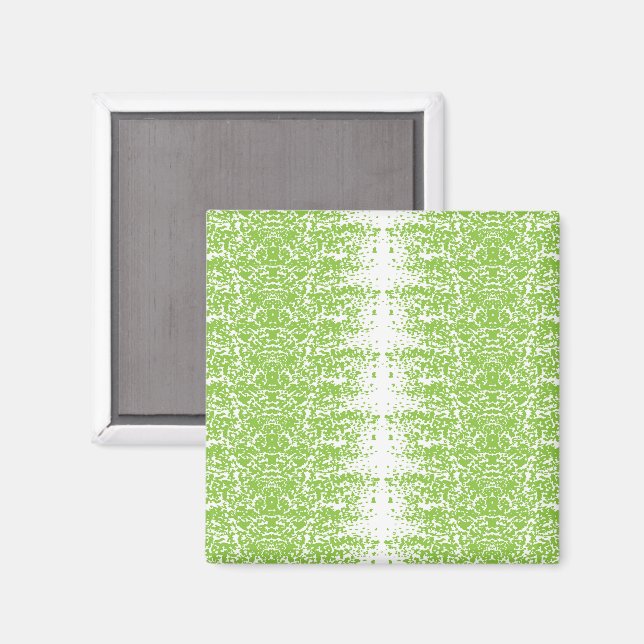 Imã um fundo verde e branco com pequenos pontos (Front/Back)