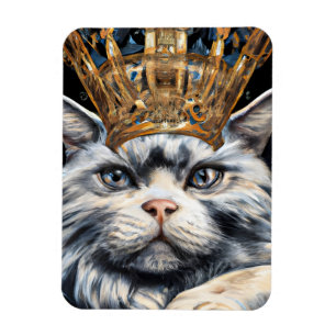 Ímã Um gato com uma coroa