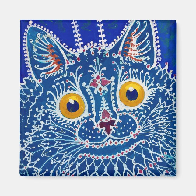 Imã Um Gato em Estilo Gótico por Louis Wain (Frente)