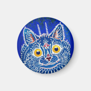 Imã Um gato em estilo gótico por Louis Wain