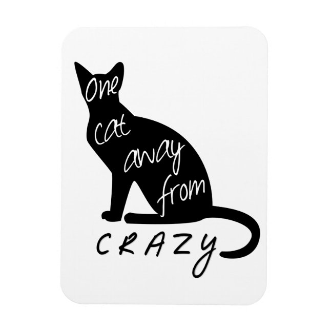 Ímã Um gato longe de CRAZY (Vertical)