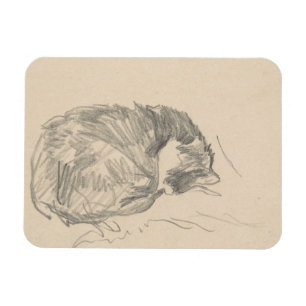 Ímã Um gato ondulado acima, dormindo por Edouard