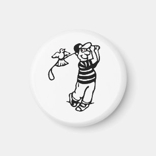 Imã Um Golfer em b-w