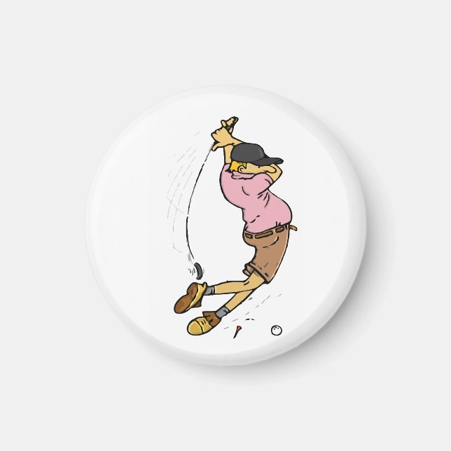 Imã Um Golfer perdendo a bola (Frente)