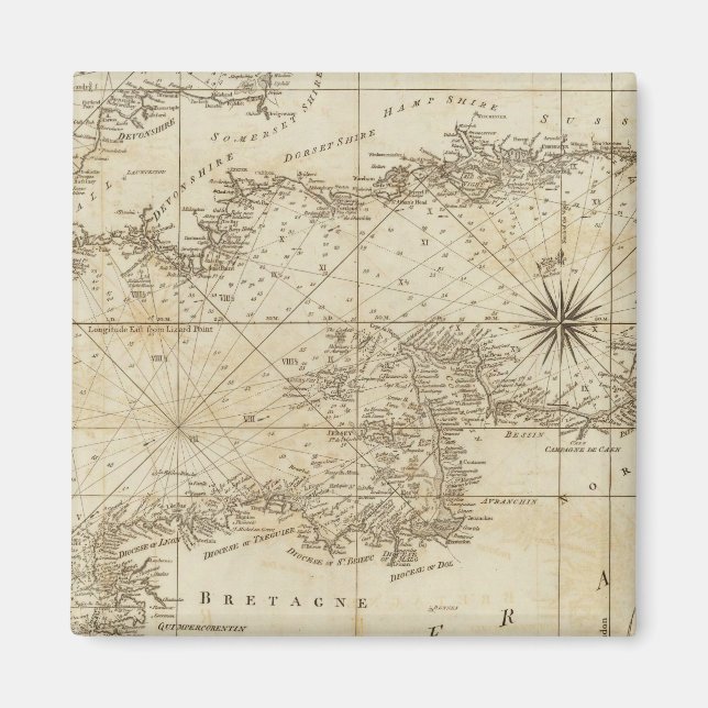 Imã Um gráfico do Canal Britânico (Frente)