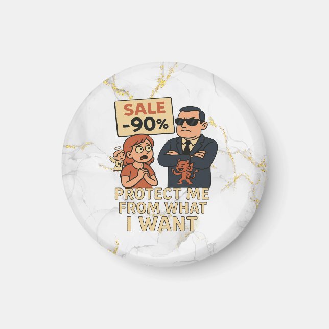 Imã Um gráfico humorístico ao estilo cartoon (Frente)