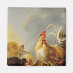 Imã Um grupo da galinha do pátio, 1643
