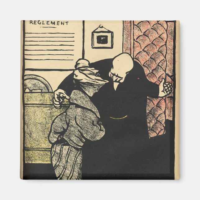 Imã Um homem digno empurra uma jovem para o seu (Frente)