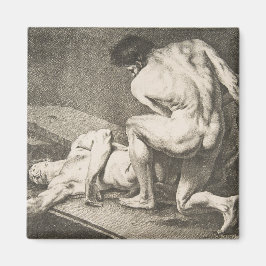 Imã Um homem levanta as pernas de outro homem