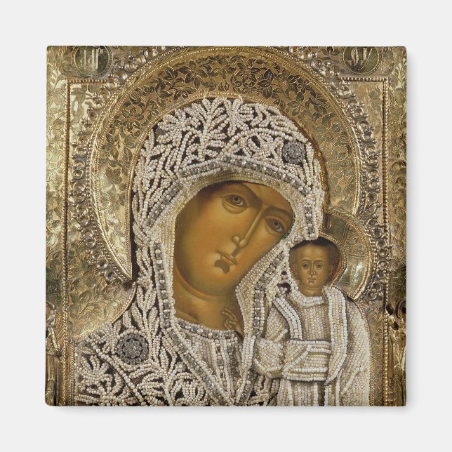 Imã Um ícone mostrando a Virgem de Kazan (Frente)