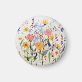 Imã Um ímã floral caprichoso, flores silvestres