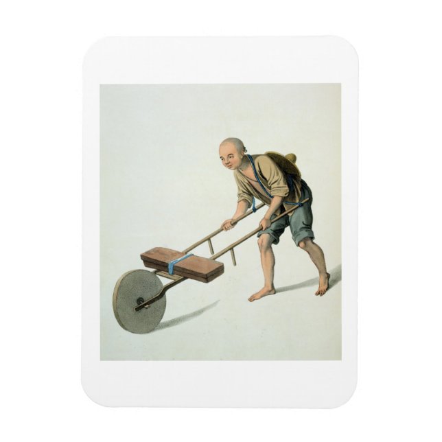 Ímã Um Laborer, prato 27 de "A fantasia da China", (Vertical)