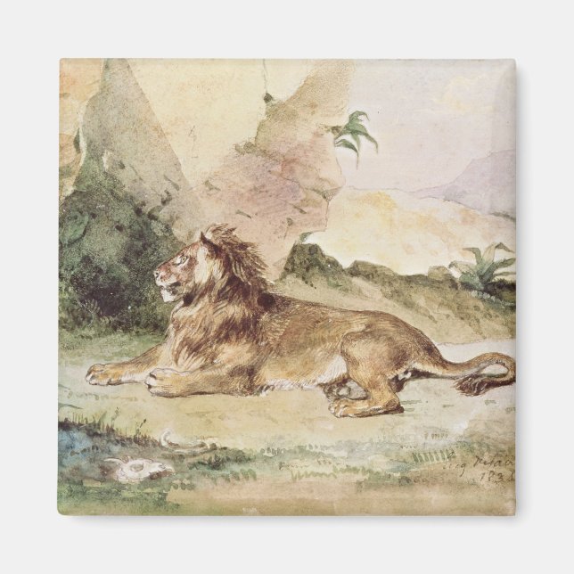 Imã Um Leão no Deserto, 1834 (Frente)