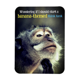 Ímã Um macaco pensativo pensando em uma citação engraç