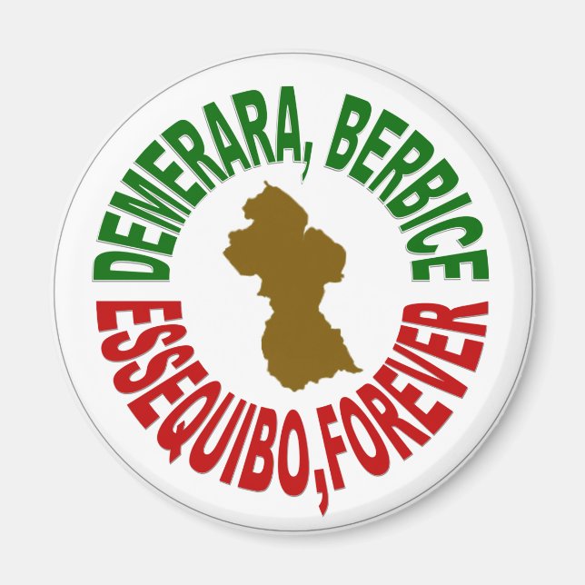 Imã Um Magnet De Refrigerador Da Guiana (Frente)