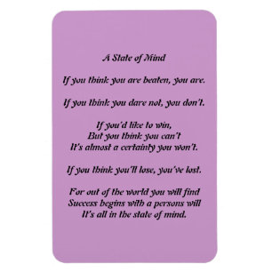 Ímã Um Magnet do Poema do Estado de Mente