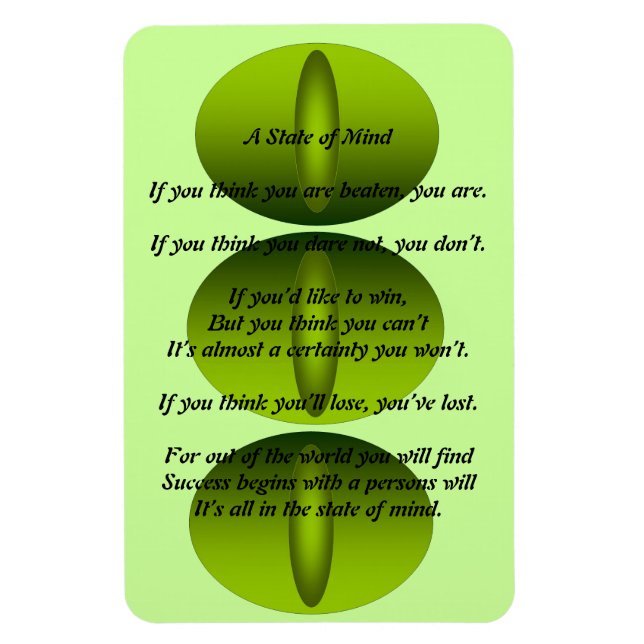 Ímã Um Magneto do Poema da Mente (Vertical)