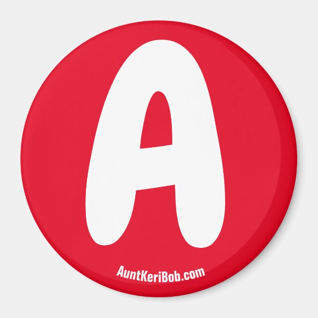 Imã Um Magneto Frigorífico Vermelho (Frente)