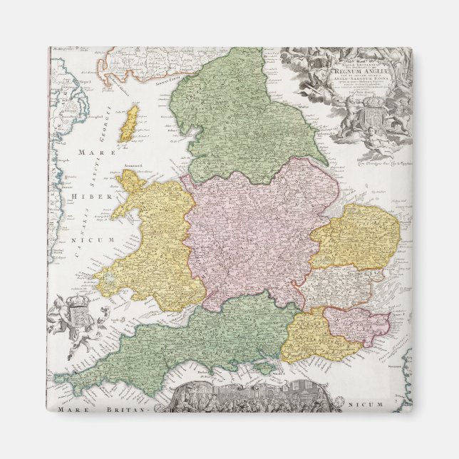 Imã Um mapa da Inglaterra | 1760 (Frente)