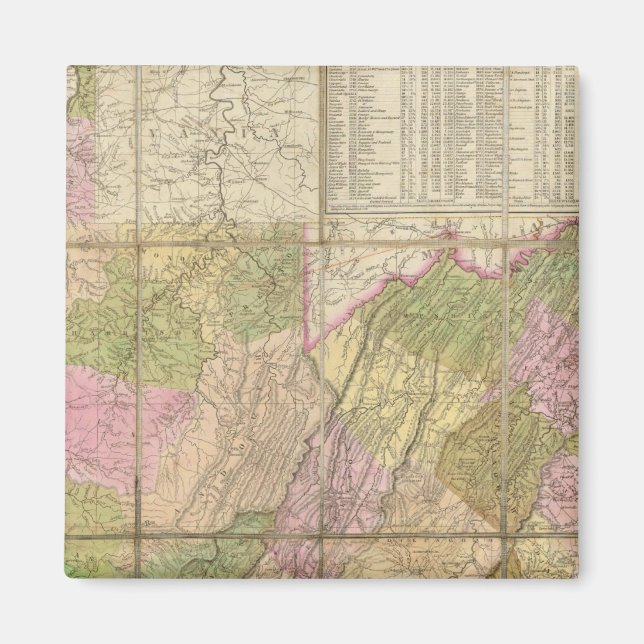 Imã Um mapa da Virgínia (Frente)