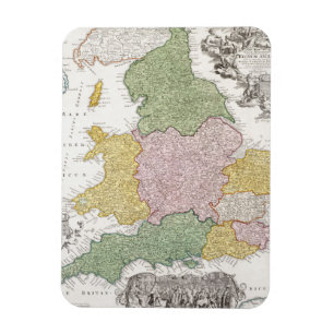 Ímã Um mapa de Inglaterra 1760