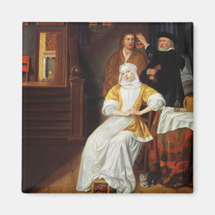 Imã Um médico visitando uma moça jovem em um quarto (ó