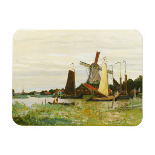 Ímã Um moinho de vento em Zaandam Claude Monet