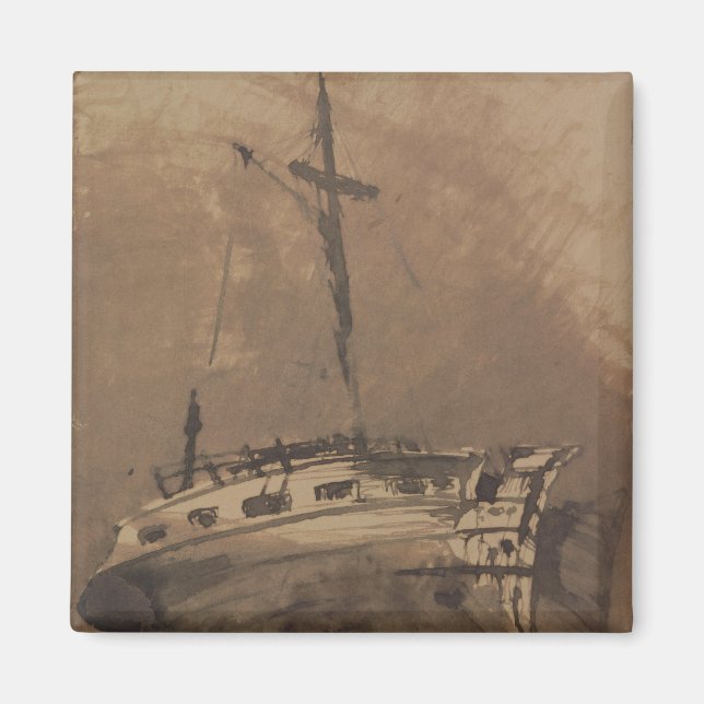 Imã Um navio no mar Choppy, 1864 (Frente)